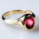 9K Nigerian Rubellite Gold Ring (CUSTODANA)