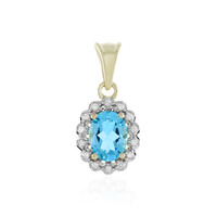 9K Swiss Blue Topaz Gold Pendant (Adela Gold)