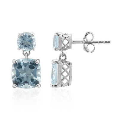 Sky Blue Topaz Silver Earrings