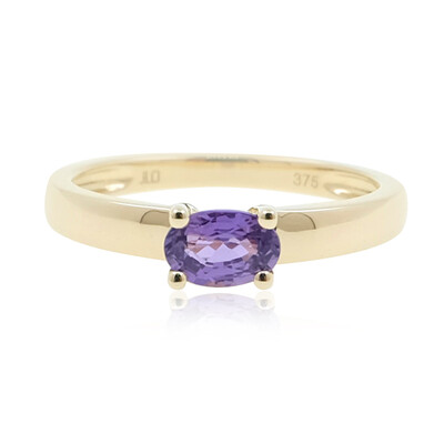 9K Unheated Ceylon Purple Sapphire Gold Ring