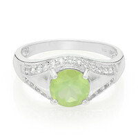 Prehnite Silver Ring