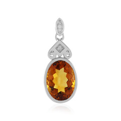 Madeira Citrine Silver Pendant