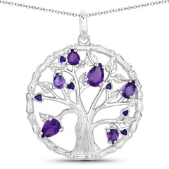 Zambian Amethyst Silver Necklace