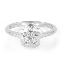 White Topaz Silver Ring