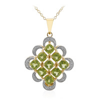 Burmese Peridot Silver Necklace