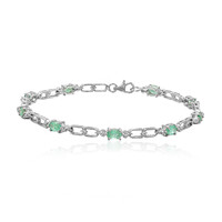 Zambian Emerald Silver Bracelet