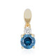 9K SI2 Blue Diamond Gold Pendant