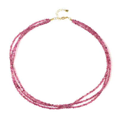 Nigerian Pink Tourmaline Silver Necklace