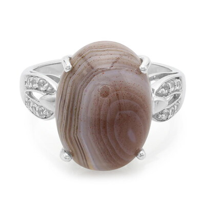 Botswana Agate Silver Ring