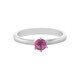 Pink Sapphire Silver Ring