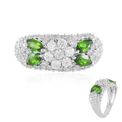 Russian Diopside Silver Ring