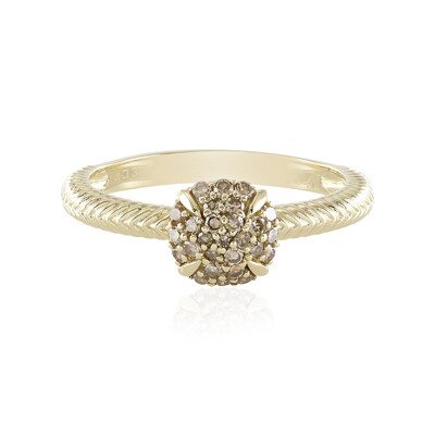 9K I2 Champagne Diamond Gold Ring (de Melo)