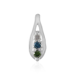 I3 Green Diamond Silver Pendant