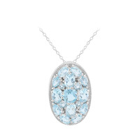 Sky Blue Topaz Silver Necklace