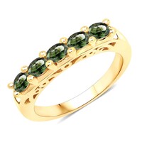 Brazilian Green Tourmaline Silver Ring