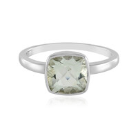 Green Amethyst Silver Ring