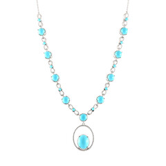 Sleeping Beauty Turquoise Silver Necklace