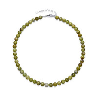 Green Opal Silver Necklace