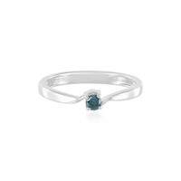 I3 Blue Diamond Silver Ring