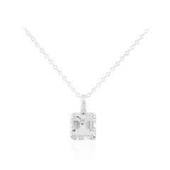 White Topaz Silver Necklace