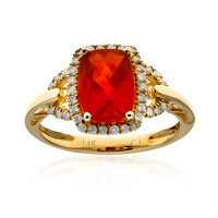 14K Mexican Fire Opal Gold Ring (CIRARI)