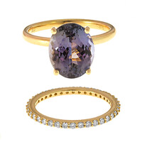 9K Unheated Tanzanite Gold Ring