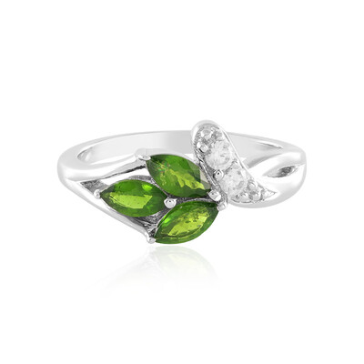 Russian Diopside Silver Ring