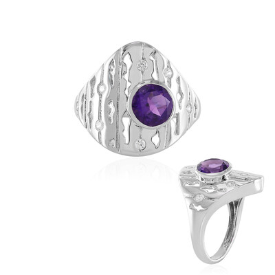 Siberian Amethyst Silver Ring (SAELOCANA)