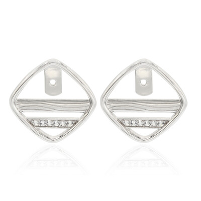 White Topaz Silver Earrings (MONOSONO COLLECTION)