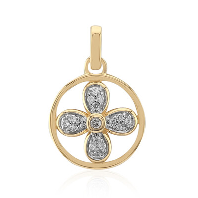 9K SI1 (G) Diamond Gold Pendant (Annette)