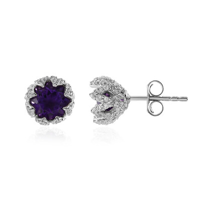 Siberian Amethyst Silver Earrings (de Melo)