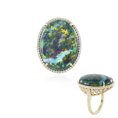 14K Andamooka matrix opal Gold Ring (AMAYANI)