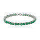 Zambian Emerald Silver Bracelet