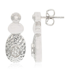 White Topaz Silver Earrings