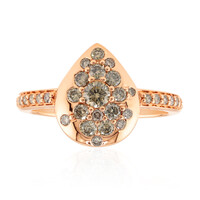 14K SI1 Argyle Rose De France Diamond Gold Ring