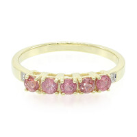 10K Unheated Padparadscha Sapphire Gold Ring