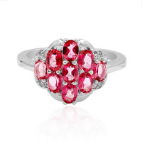 Pink Topaz Silver Ring