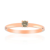 9K SI1 Argyle Rose De France Diamond Gold Ring