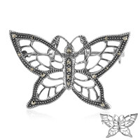 Marcasite Silver Brooch (Annette classic)