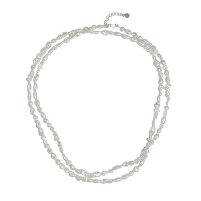 Keshi pearl Silver Necklace (TPC)