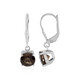 Smoky Quartz Silver Earrings