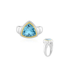 Swiss Blue Topaz Silver Ring