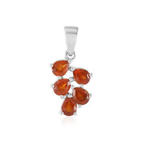 Hessonite Garnet Silver Pendant