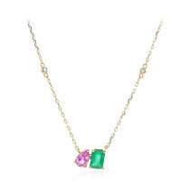 14K AAA Zambian Emerald Gold Necklace (CIRARI)