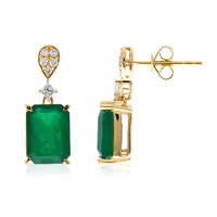 18K AAA Zambian Emerald Gold Earrings (CIRARI)