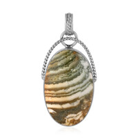 Zebra Jasper Silver Pendant (Bali Barong)