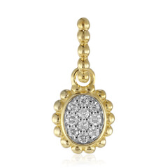 9K SI1 (G) Diamond Gold Pendant