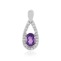 Siberian Amethyst Silver Pendant