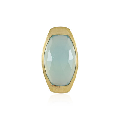 Aqua Chalcedony Silver Pendant (MONOSONO COLLECTION)