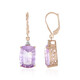 Rose de France Amethyst Silver Earrings